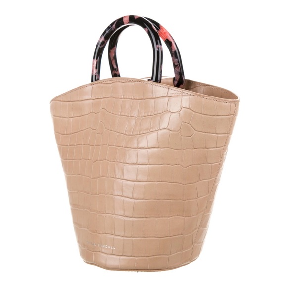 Loeffler Randall Croc Embossed Bucket Bag - Picture 4 of 5